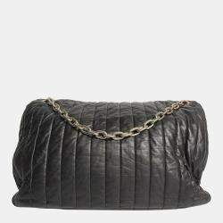 Balenciaga Black Leather Monaco Large Chain Bag
