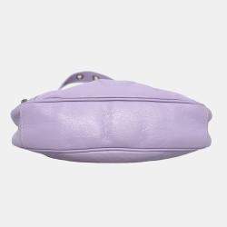  Balenciaga Purple Lambskin Leather Agneau Arena Le Cagole Shoulder Bag