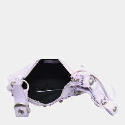  Balenciaga Purple Lambskin Leather Agneau Arena Le Cagole Shoulder Bag