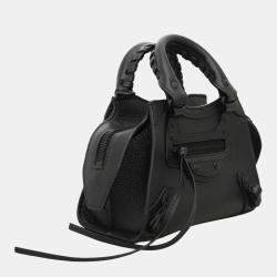 Balenciaga Black Calfskin Leather Classic Neo Nano City Bag