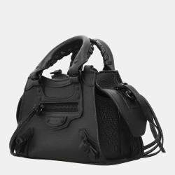 Balenciaga Black Calfskin Leather Classic Neo Nano City Bag