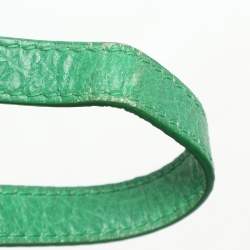 Balenciaga Green Leather Flat Clutch