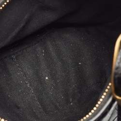 Pre Owned Balenciaga Black Croc Embossed Leather XS Le Cagole Shoulder Bag