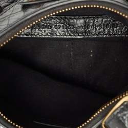 Pre Owned Balenciaga Black Croc Embossed Leather XS Le Cagole Shoulder Bag