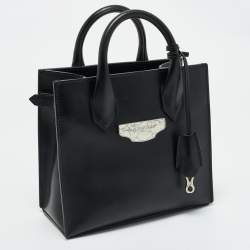 Pre Owned Balenciaga Black Leather Mini All Afternoon Tote