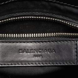 Pre Owned Balenciaga Black Leather Mini All Afternoon Tote