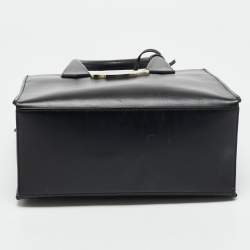 Pre Owned Balenciaga Black Leather Mini All Afternoon Tote