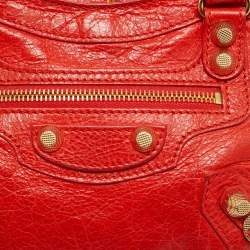 Pre Owned Balenciaga Rose Corail Leather Mini Classic City Bag