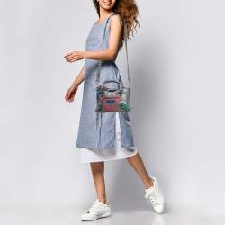 مملوكة مسبقًا حقيبة يد بالنسياغا ميني جلد غرافيتي غريس بايرايت كلاسيك سيتي RH