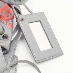 مملوكة مسبقًا حقيبة يد بالنسياغا ميني جلد غرافيتي غريس بايرايت كلاسيك سيتي RH