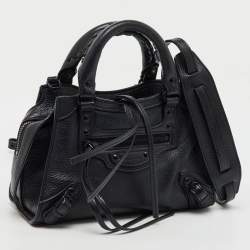 Balenciaga Black Leather Mini Neo Classic City Shoulder Bag