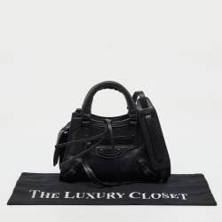 Balenciaga Black Leather Mini Neo Classic City Shoulder Bag
