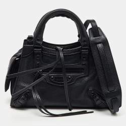 Balenciaga Black Leather Mini Neo Classic City Shoulder Bag