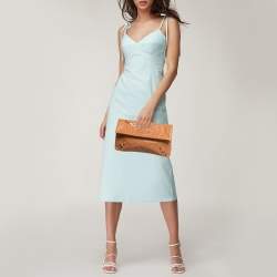 Balenciaga Peach Leather SH Classic Envelope Clutch