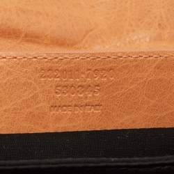 Balenciaga Peach Leather SH Classic Envelope Clutch