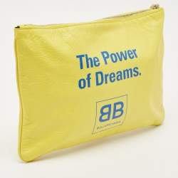 Balenciaga Yellow Leather The Power Of Dreams Pouch