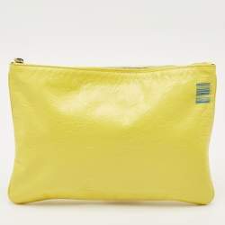 Balenciaga Yellow Leather The Power Of Dreams Pouch