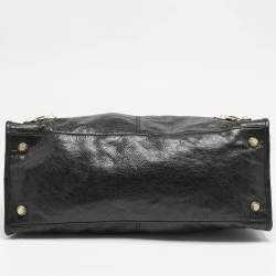 مملوكة مسبقًا Balenciaga Black Leather GGH Work Tote