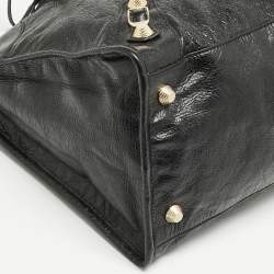 مملوكة مسبقًا Balenciaga Black Leather GGH Work Tote
