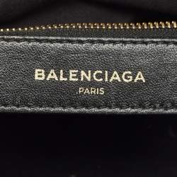 Pre Owned Balenciaga Black Leather Mini Metallic Edge Classic City Bag