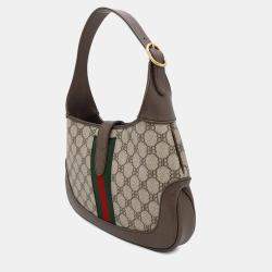 Balenciaga Gucci Collaboration The Hacker Project Jackie1961 Small Brown/Beige Pvc Coated Canvas Leather
