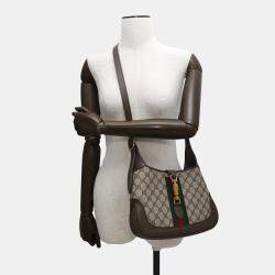 Balenciaga Gucci Collaboration The Hacker Project Jackie1961 Small Brown/Beige Pvc Coated Canvas Leather