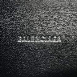 Balenciaga Hourglass 2Way bag Silver Croco Embossed Leather Size Xs
