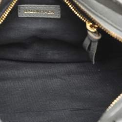 Pre Owned Balenciaga Grey Leather Metallic Edge Mini City Tote