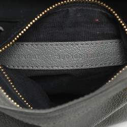 Pre Owned Balenciaga Grey Leather Metallic Edge Mini City Tote