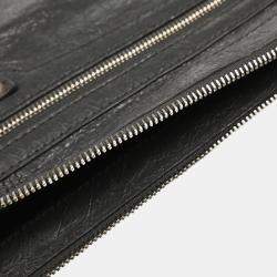 Balenciaga Clip L Gray Lambskin Clutch Bag