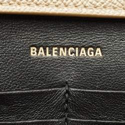 Balenciaga Gold Leather Hourglass Wallet on Chain