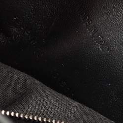 Balenciaga Black Croc Embossed Leather Small Hourglass Top Handle Bag