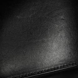 Balenciaga Black Croc Embossed Leather Small Hourglass Top Handle Bag