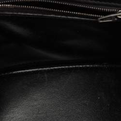 Balenciaga Black Croc Embossed Leather Small Hourglass Top Handle Bag