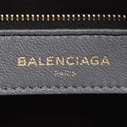 Pre Owned حقيبة بالنسياغا سيتى كلاسيك صغيرة جلد منقوش كروك رمادي