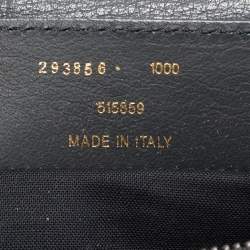 Balenciaga Navy Blue Leather Papier Long Clutch