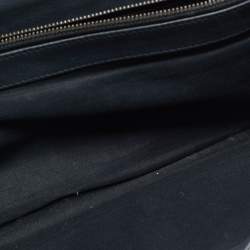 Balenciaga Navy Blue Leather Papier Long Clutch