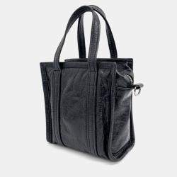 Balenciaga Black Leather Bazaar XXS bag