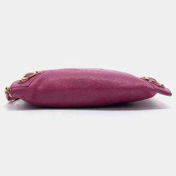 Balenciaga Pink Leather Motor Clutch
