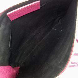 Balenciaga Pink Leather Motor Clutch