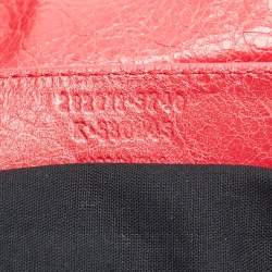 Pre Owned Balenciaga Coral Pink Leather RH Classic Envelope Clutch