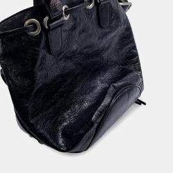 Balenciaga Le Cagole Small Black Leather Bucket Bag