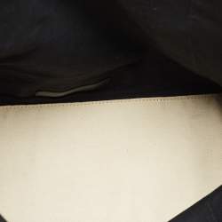 Pre Owned Balenciaga Black/Off White Canvas and Leather Large Cabas Tote