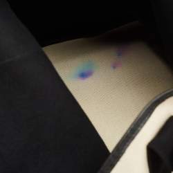 Pre Owned Balenciaga Black/Off White Canvas and Leather Large Cabas Tote