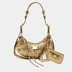 Balenciaga Gold Leather XS Le Cagole Shoulder Bag