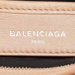 Balenciaga Beige Leather Nano City Metallic Edge Tote