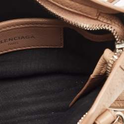 Balenciaga Beige Leather Nano City Metallic Edge Tote