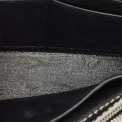 Balenciaga Silver Croc Embossed Patent Leather Hourglass Wallet on Chain