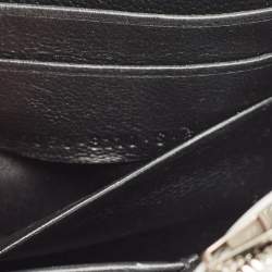 Balenciaga Silver Croc Embossed Patent Leather Hourglass Wallet on Chain