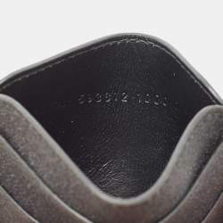 Pre Owned Balenciaga Black Glitter Leather Logo Card Holder